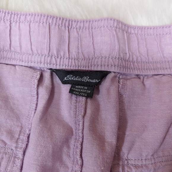 Eddie Bauer Women's Light Purple Linen Blend Shorts Size XXL - Picture 6 of 6